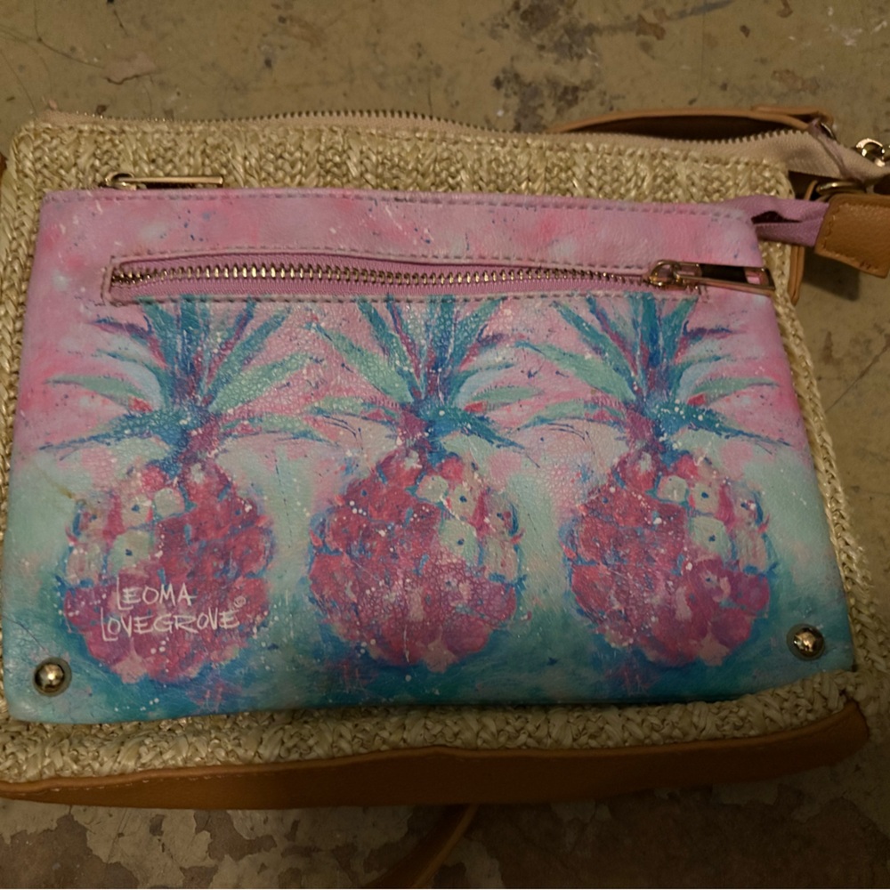 Pink Pineapple Print Women's Bag